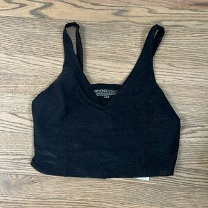 Beyond Yoga Charcoal Grey V-Neck Top NWT